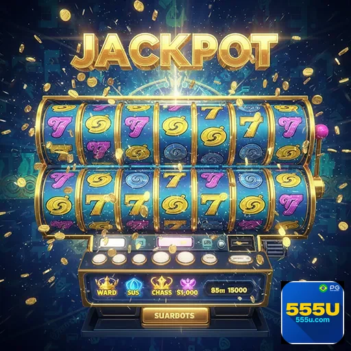 Imagem de slots de cassino no site 555u, plataforma de jogos e apostas online.